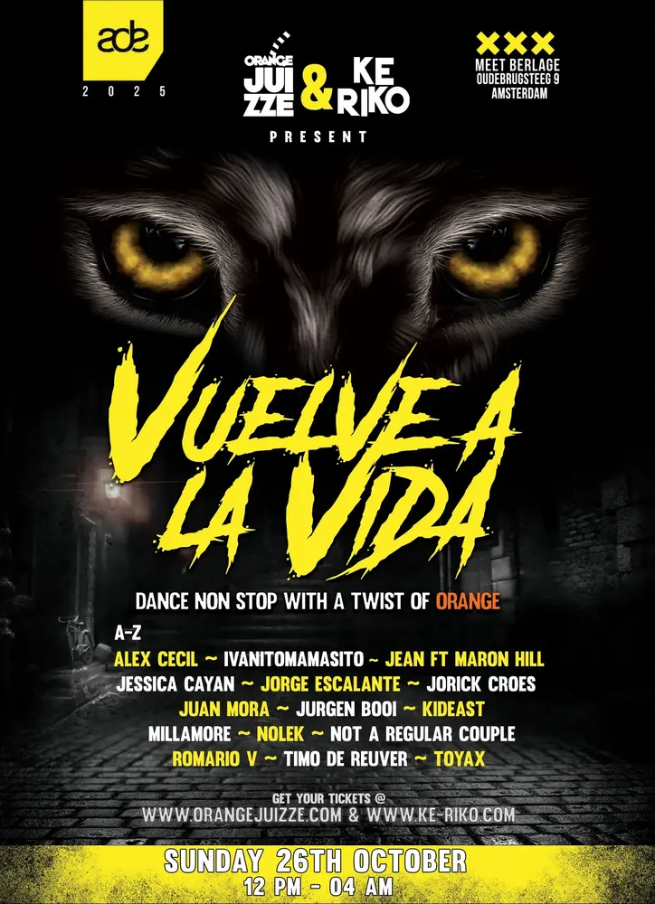Flyer: Vuelve a la Vida, ADE · Meet Berlage, Amsterdam