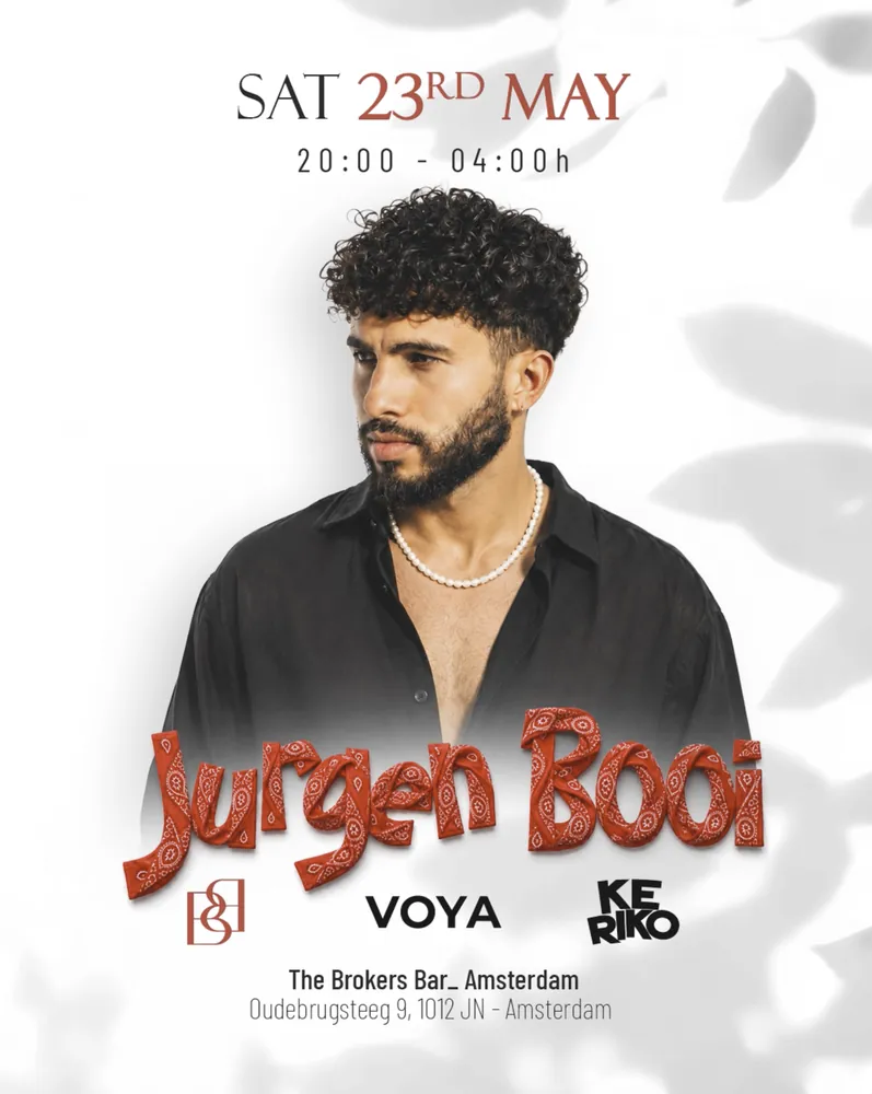 Flyer: Jurgen Booi, The Brokers Bar, Amsterdam