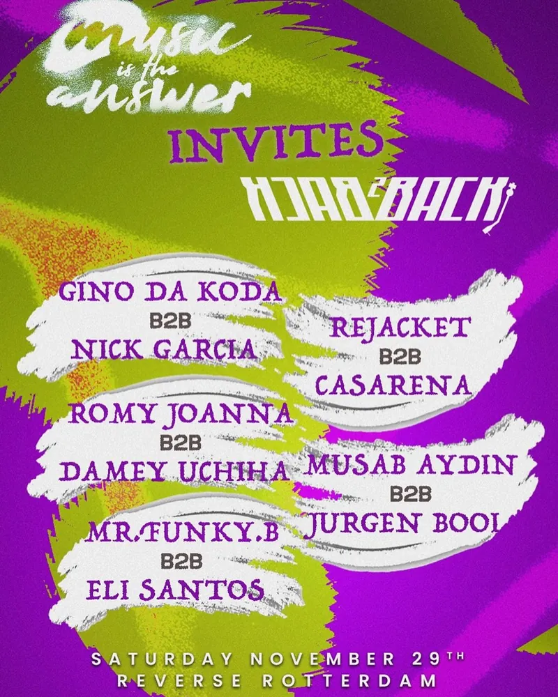 Flyer: Music Is The Answer, Reverse, Rotterdam