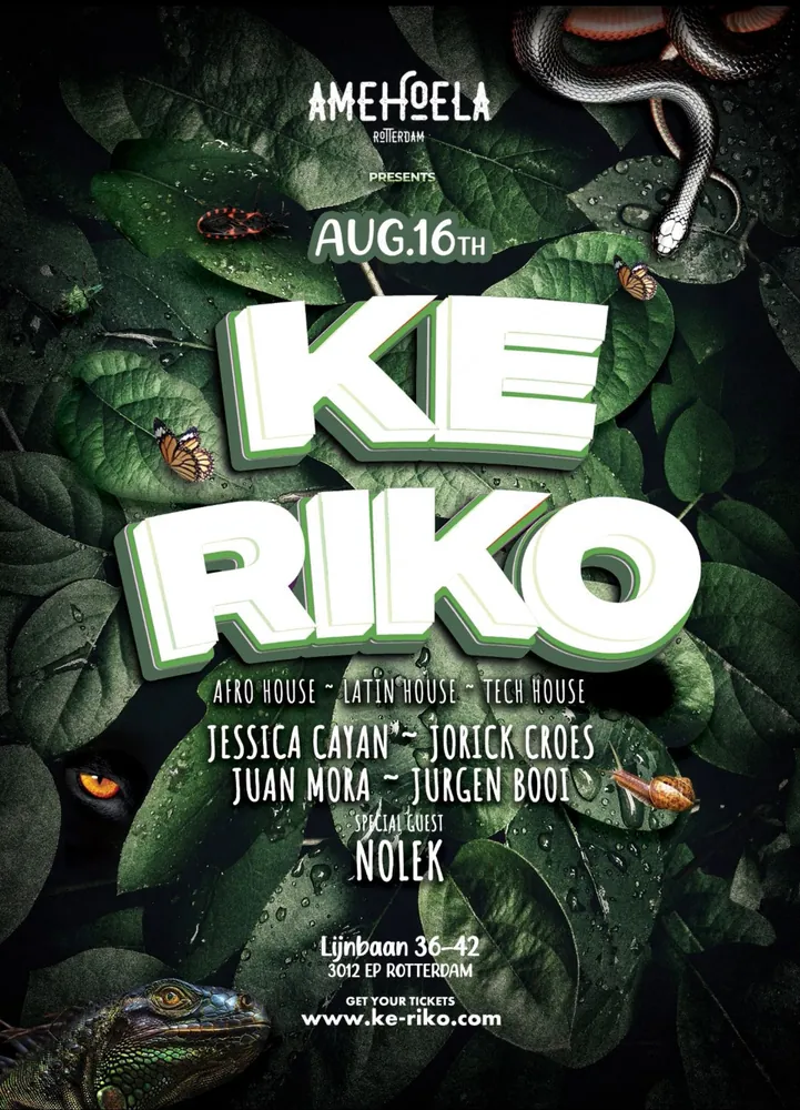 Flyer: KE RIKO, Amehoela, Rotterdam