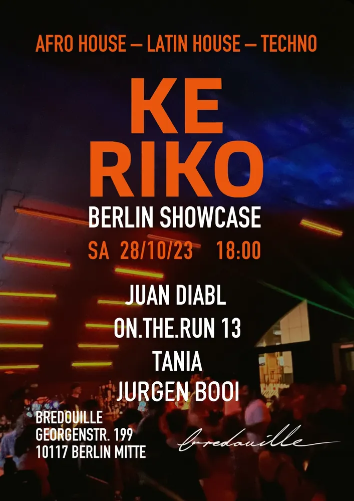 Flyer: KE RIKO Berlin Showcase, Bredouille, Berlin